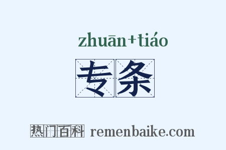 专条是什么意思的图片